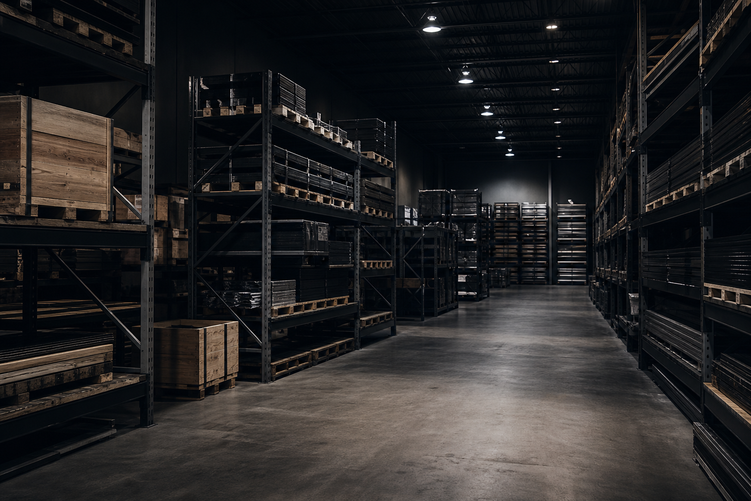Organized industrial warehouse meeting supply standards
